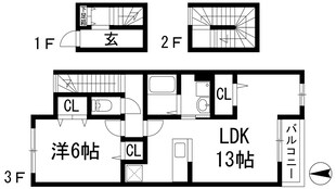 ラ　サクセション宝塚の物件間取画像